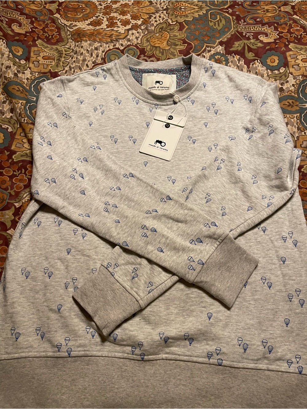 Moods of Norway Gray Hot Air Balloon Sweatshirt – XL NWT